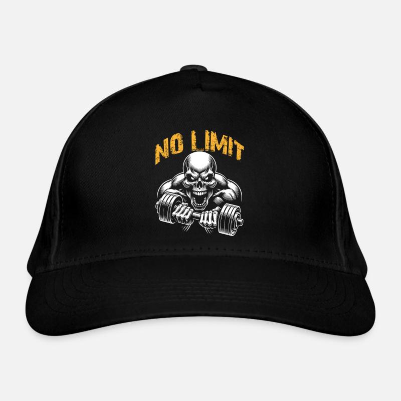 No Limit hartes Workout Skull mit Hantel Bio-Baseballkappe