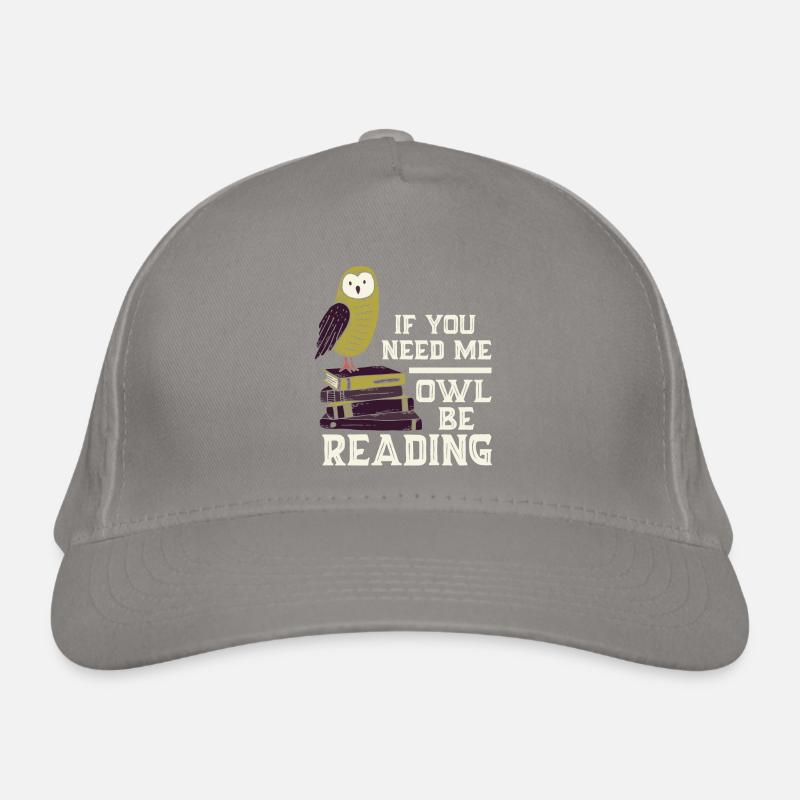 Eule Lesen Bücher Lustiger Spruch Bio-Baseballkappe