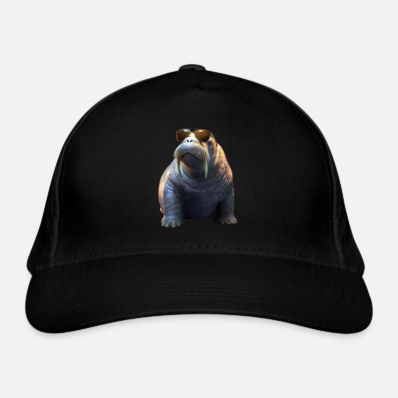 Walrus, tusks, seal, wild Pacific walruses Organic Baseball Cap