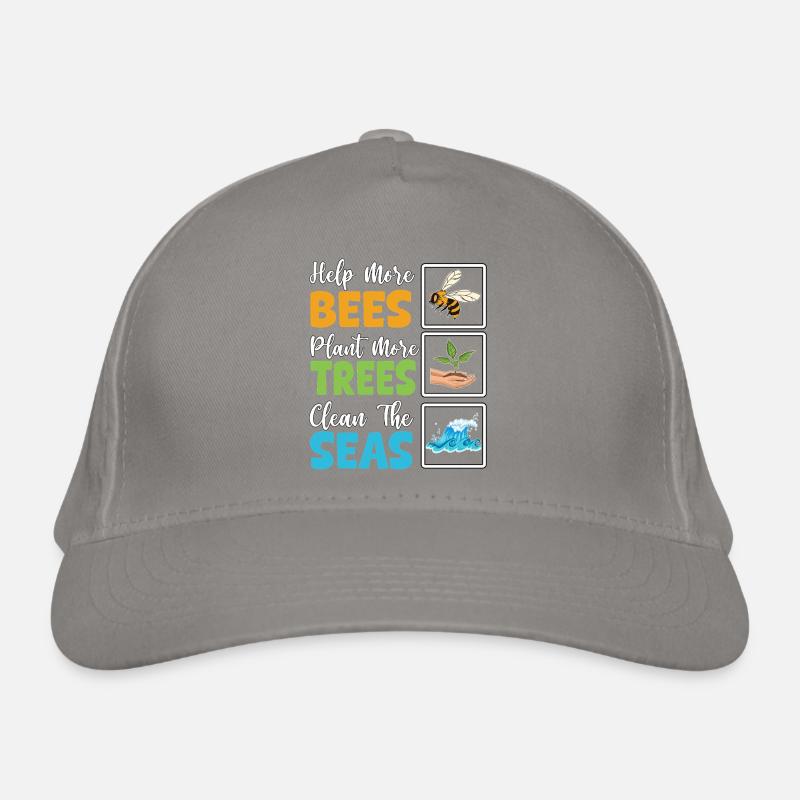 Aidez plus d’abeilles à planter plus d’arbres pour nettoyer les mers Casquette classique bio