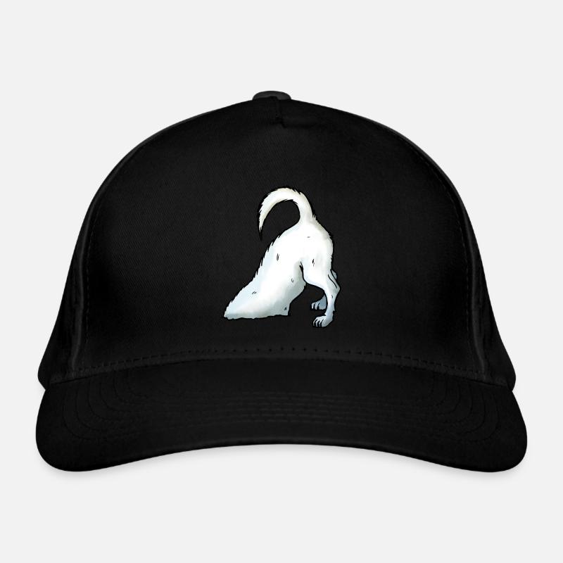 Jack Russel buddelt Bio-Baseballkappe