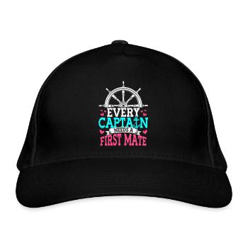 Chaque capitaine a besoin d’un bateau de premier secours - Casquette classique bio - noir - Devant