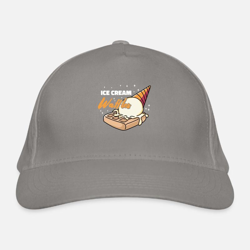 cream Waffles Syrup Breakfast waffles Organic Baseball Cap