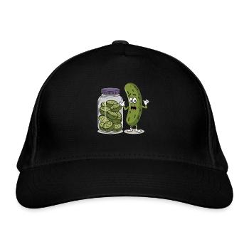 Gurke - Bio-Baseballkappe - Schwarz - Vorne