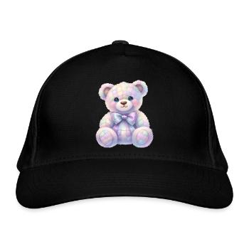 Coquette Ours Pailleté 🧸 - Casquette classique bio - noir - Devant