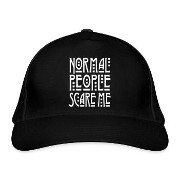 Normal People Scare Me - Organic Baseball Cap - black - Front