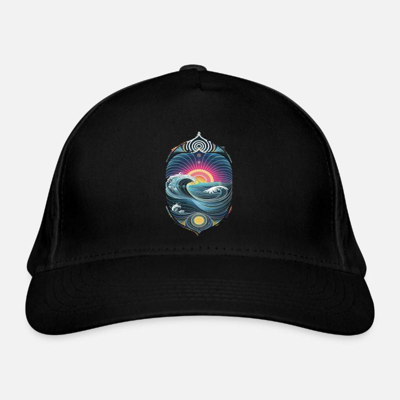 Fascinating waves and sunrise in the Organic Baseball Cap