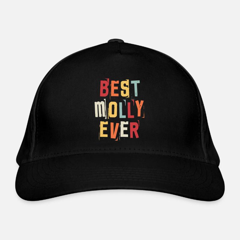 Beste Molly Ever Retro Vorname Text Spruch Bio-Baseballkappe