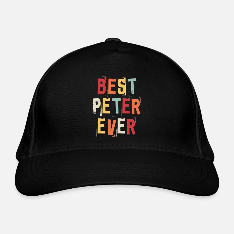 Meilleur Peter Jamais Rétro Prénom Texte Disant Casquette classique bio