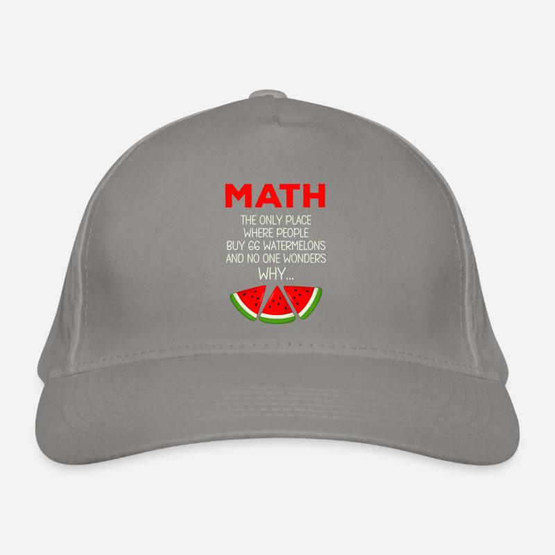 Funny Math Teacher Saying Watermelon Calculating Organic Baseball Cap