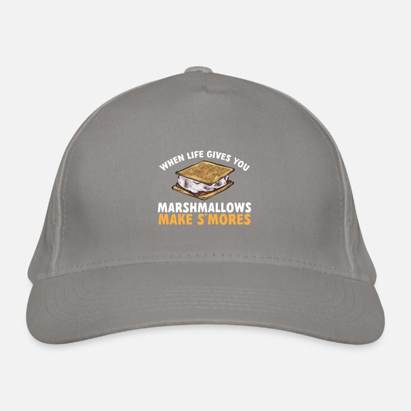 S'more Campfire Marshmallow Camping Organic Baseball Cap