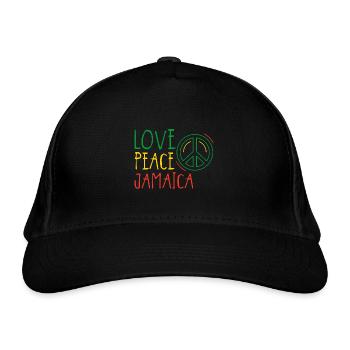 Jamaïque Amour Jamaïque Vacances Rasta - Casquette classique bio - noir - Devant