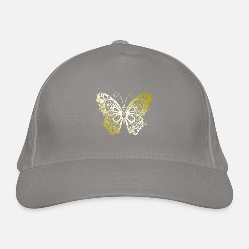 Butterfly Mandala gold Organic Baseball Cap