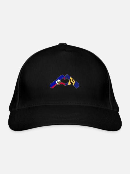 Barbados flag Barbadian bayan - Organic Baseball Cap - black - Front