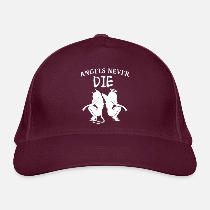 LES ANGES NE MEURENT JAMAIS Anges et démons avec la parole Casquette classique bio