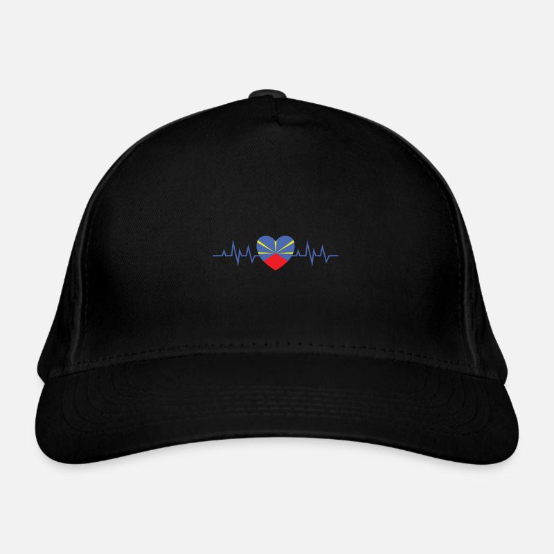 Idee cadeau souvenir drapeau de la Réunion 974 Casquette classique bio