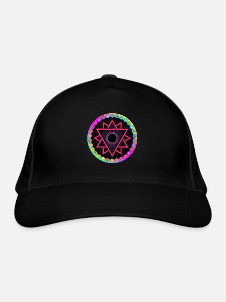 LSD Acid Wheel - Organic Baseball Cap - black - Front