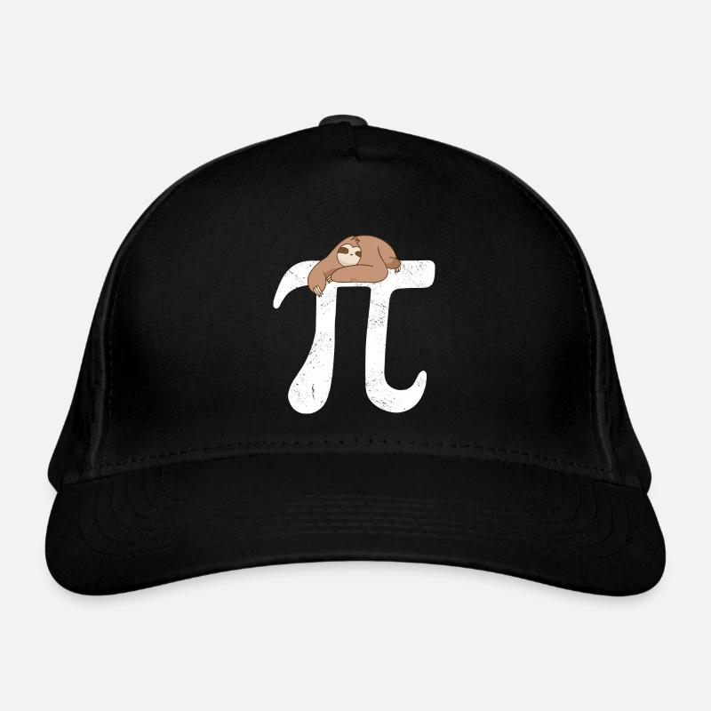 Math Sloth Pi - Bio-Baseballkappe - Schwarz