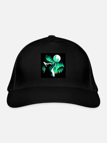 Gazing Corgi - Organic Baseball Cap - black - Front