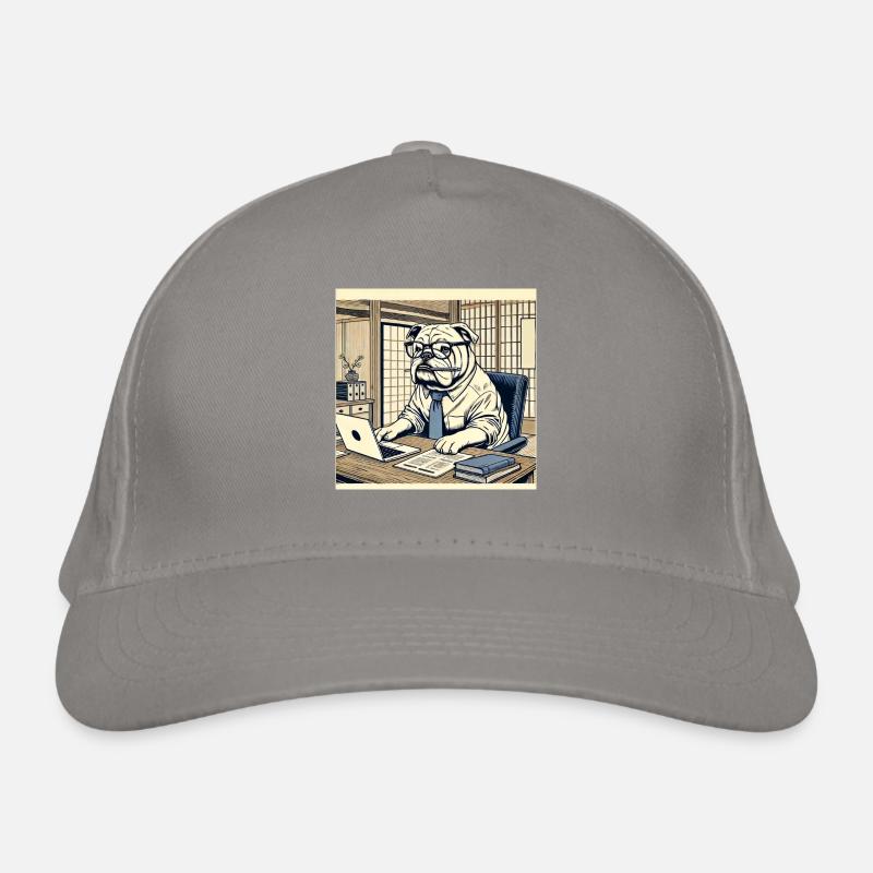 Bouledogue au bureau - Ukiyo-e Style Casquette classique bio