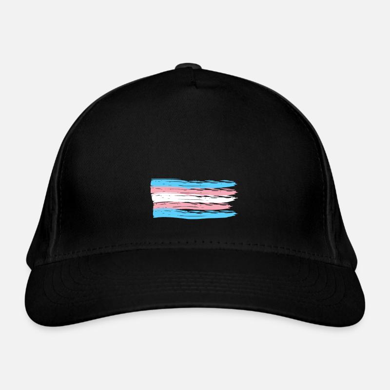 trans Prideflagge Bio-Baseballkappe