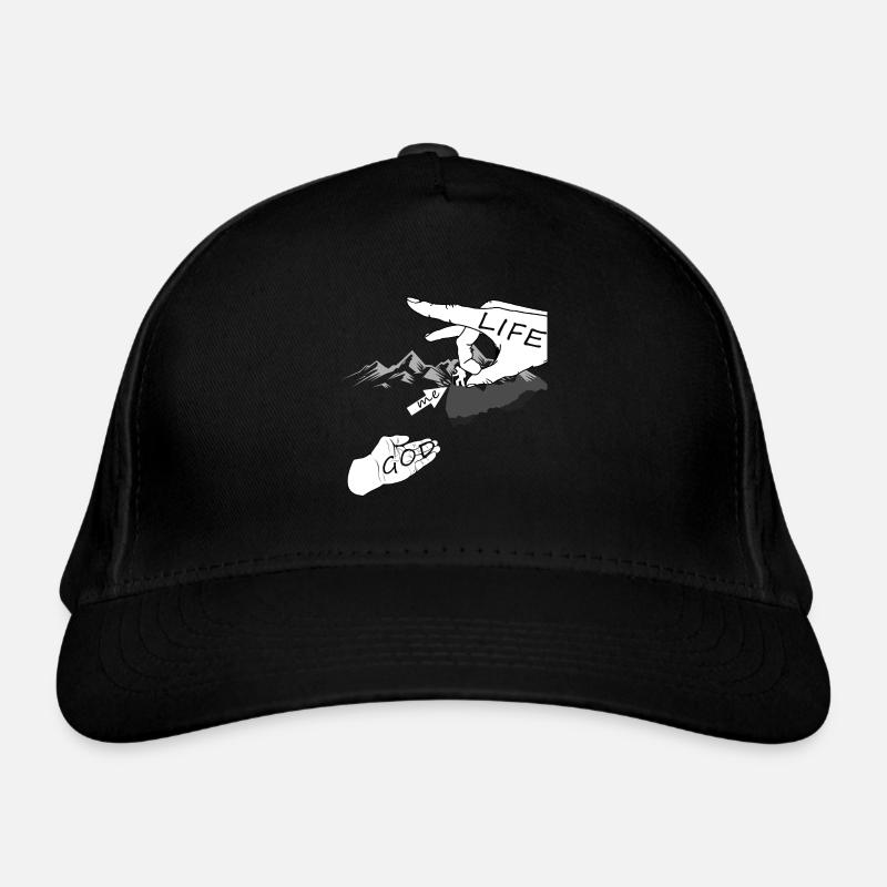 Gott Religion Glaube Leben Retten Hand Geschenk Bio-Baseballkappe