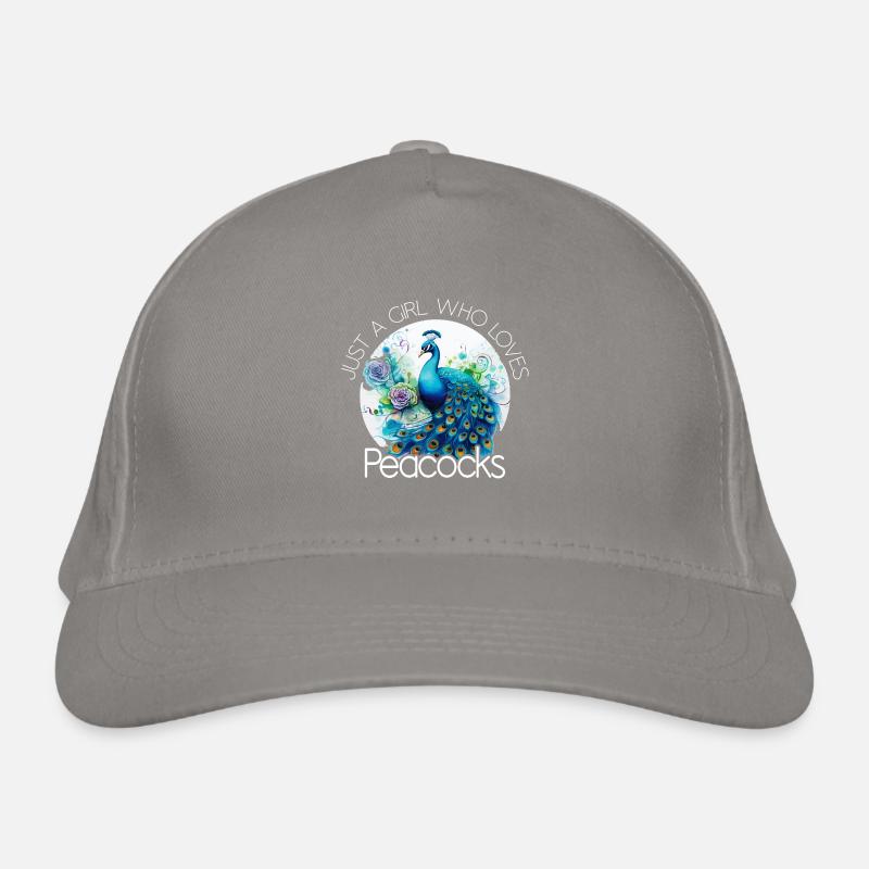 Fleurs de paon Plume de paon exotique coloré coloré Casquette classique bio