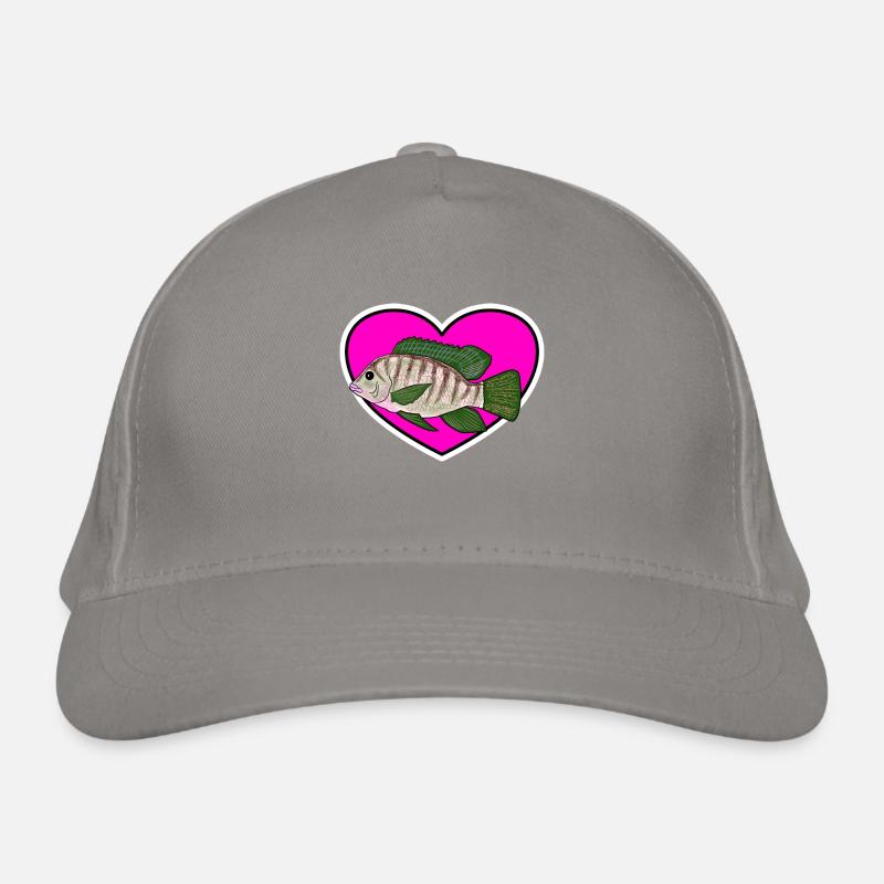 Perch Heart Aime la pêche Casquette classique bio