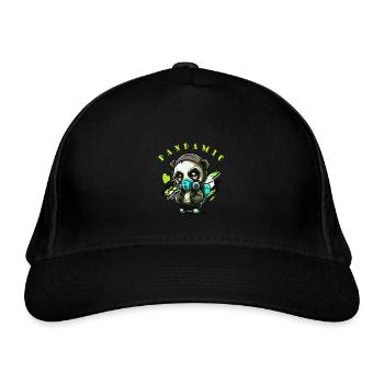 Panda Pandamic Hunter - Organic Baseball Cap - black - Front