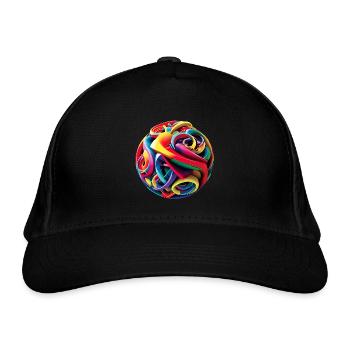 Abstract 3d graffiti colors - Organic Baseball Cap - black - Front
