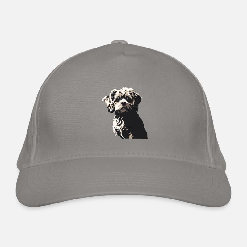 Lhasa Apso Dog Portrait Picture Organic Baseball Cap