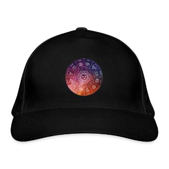 Zodiac illustration - Organic Baseball Cap - black - Front