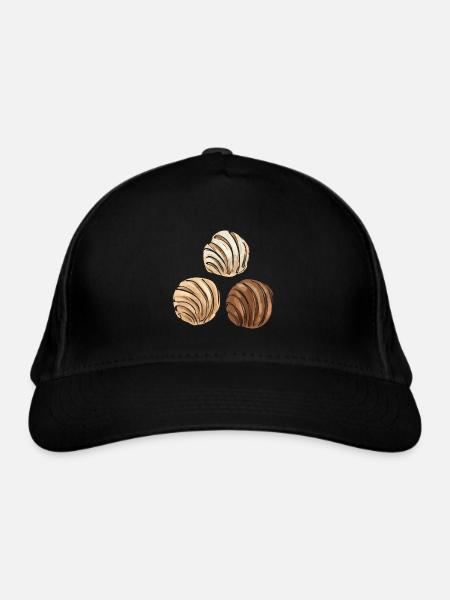 Concha Hispanic Mexikanisch Pan Dulce - Bio-Baseballkappe - Schwarz - Vorne