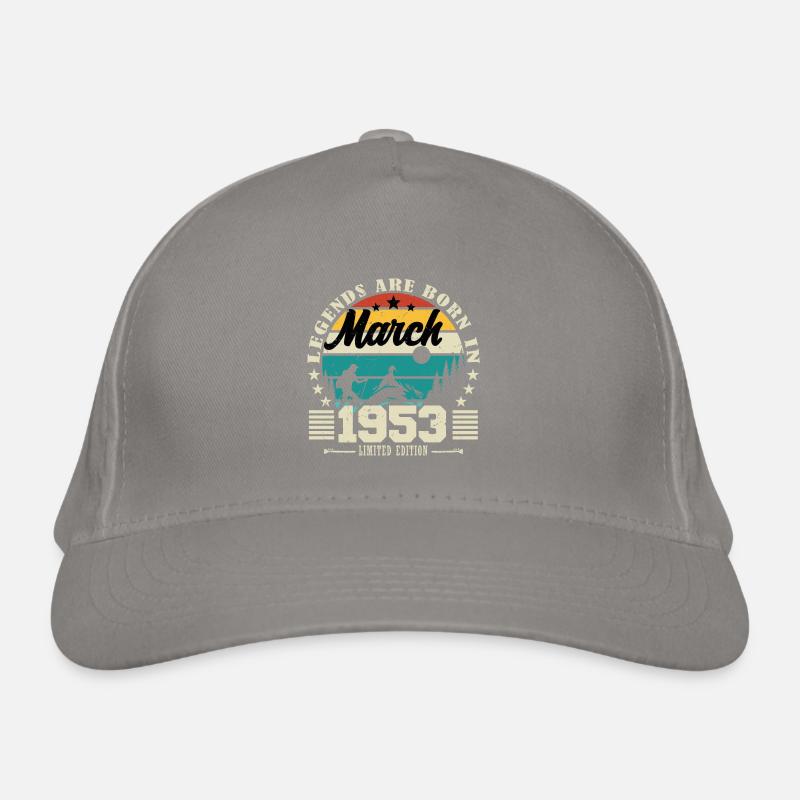 Mars 1953. Cadeau d'anniversaire mars 1953. Casquette classique bio