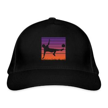 Fußball Fußballer - Bio-Baseballkappe - Schwarz - Vorne