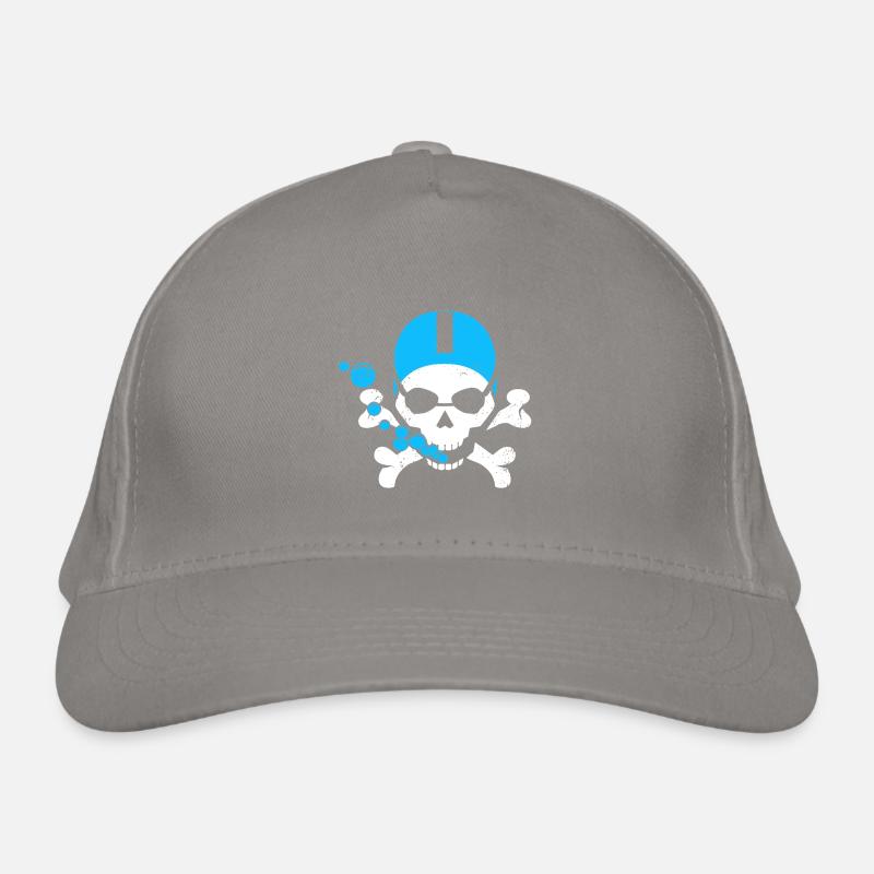 Swimming Skull Organic Baseball Cap