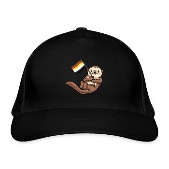 Seeotter Gay Bear Pride - Bio-Baseballkappe - Schwarz - Vorne