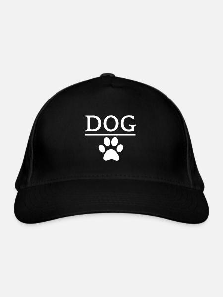 Hundepfote Hundefreund Hundemensch Geschenkidee - Bio-Baseballkappe - Schwarz - Vorne