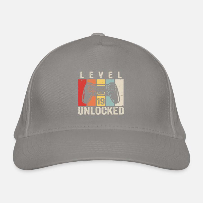 Level 19 Unlocked 19 Year Old Birthday Gift Organic Baseball Cap