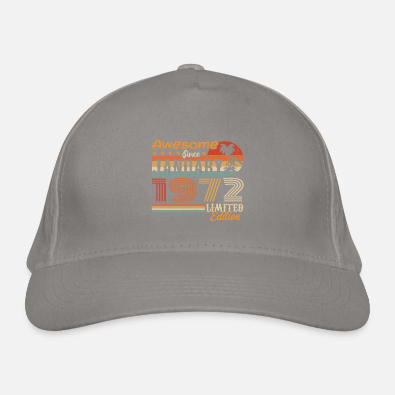 Birthday Gift - Born in January 1972 Organic Baseball Cap