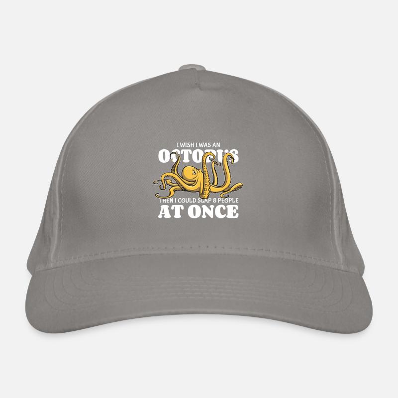 Octopus - 8 people hitting at the same time - saying Organic Baseball Cap