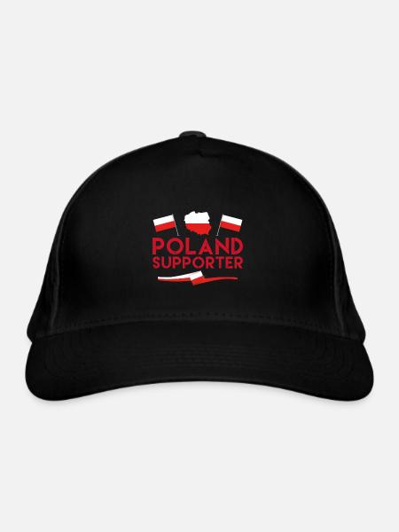 Fan of poland supporter. Supporter from Poland. - Organic Baseball Cap - black - Front