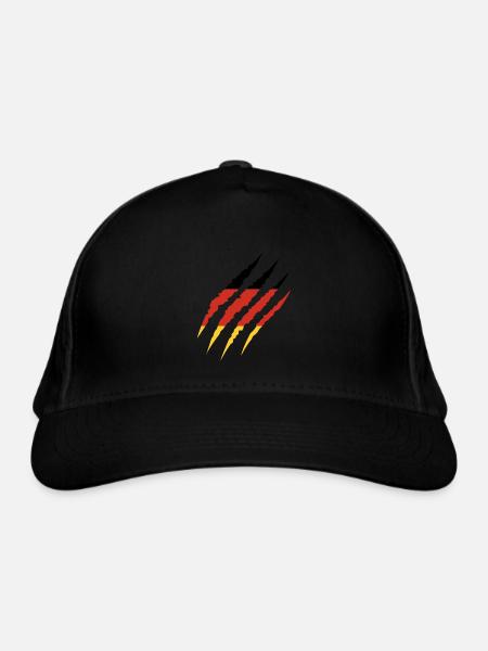 Deutschland - Bio-Baseballkappe - Schwarz