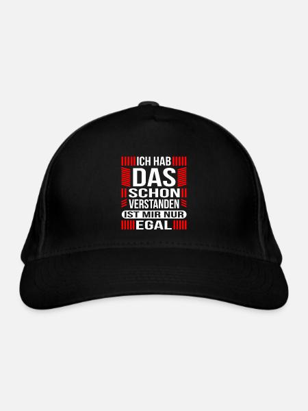 Geschenkidee lustiger Spruch - Bio-Baseballkappe - Schwarz