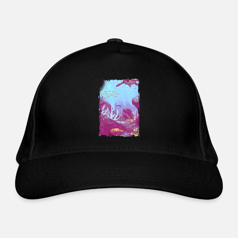 poisson marin sous l'eau corail Casquette classique bio