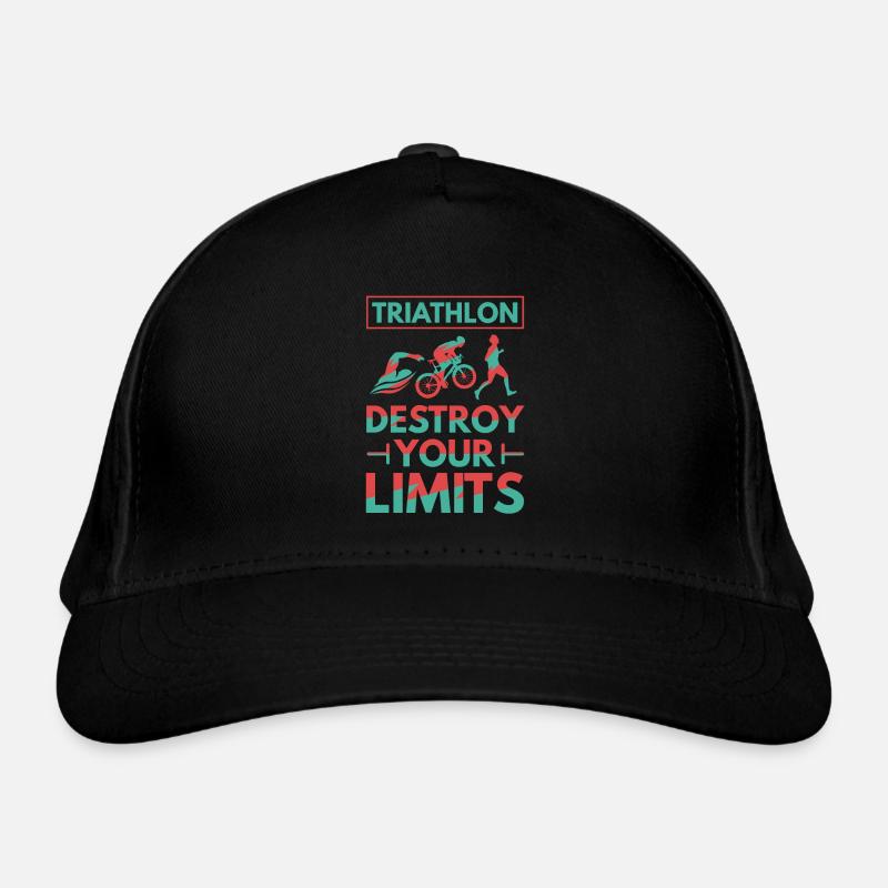 Triathlon - Destroy your Limits - Organic Baseball Cap - black
