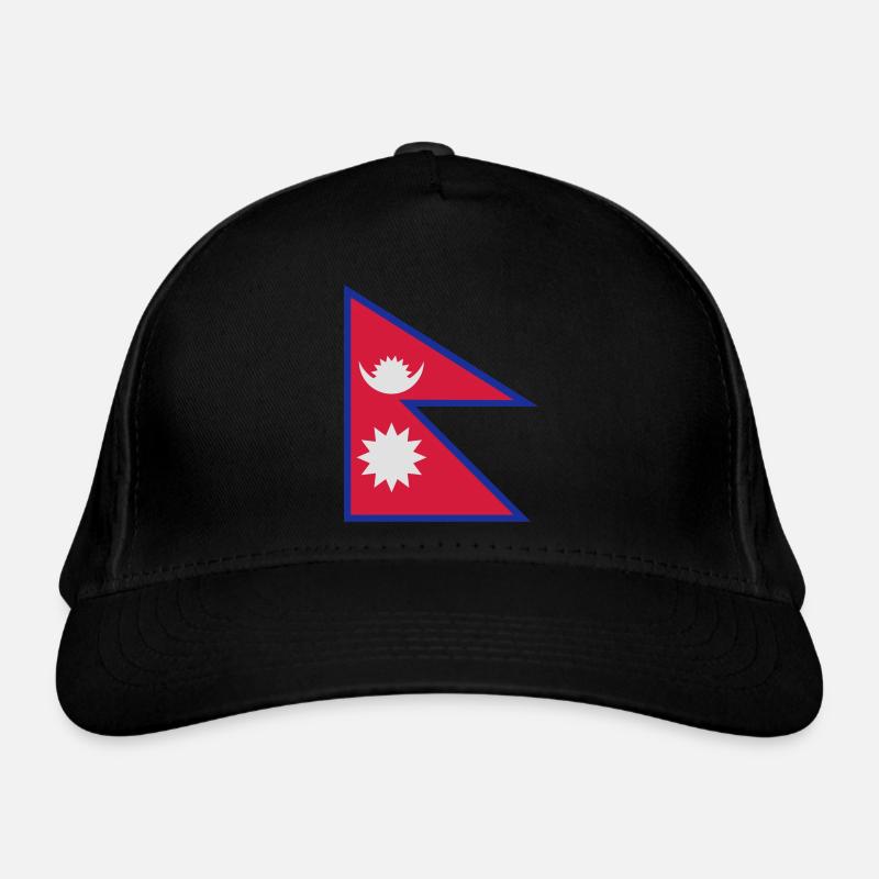 Nepal-Flagge Bio-Baseballkappe