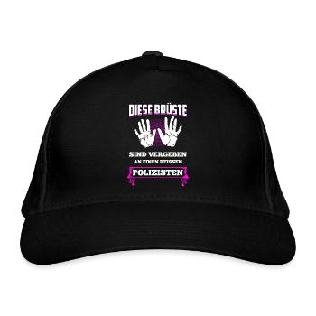 These breasts are forgiven to hot policeman - Organic Baseball Cap - black - Front