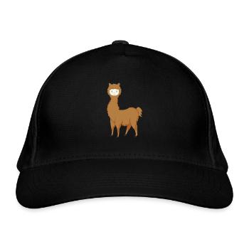 Lama Alpaca Cute Cute Cute Cute LlamaFan - Organic Baseball Cap - black - Front