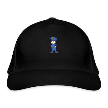 Little Policeman Junior Policeman Offspring - Organic Baseball Cap - black - Front